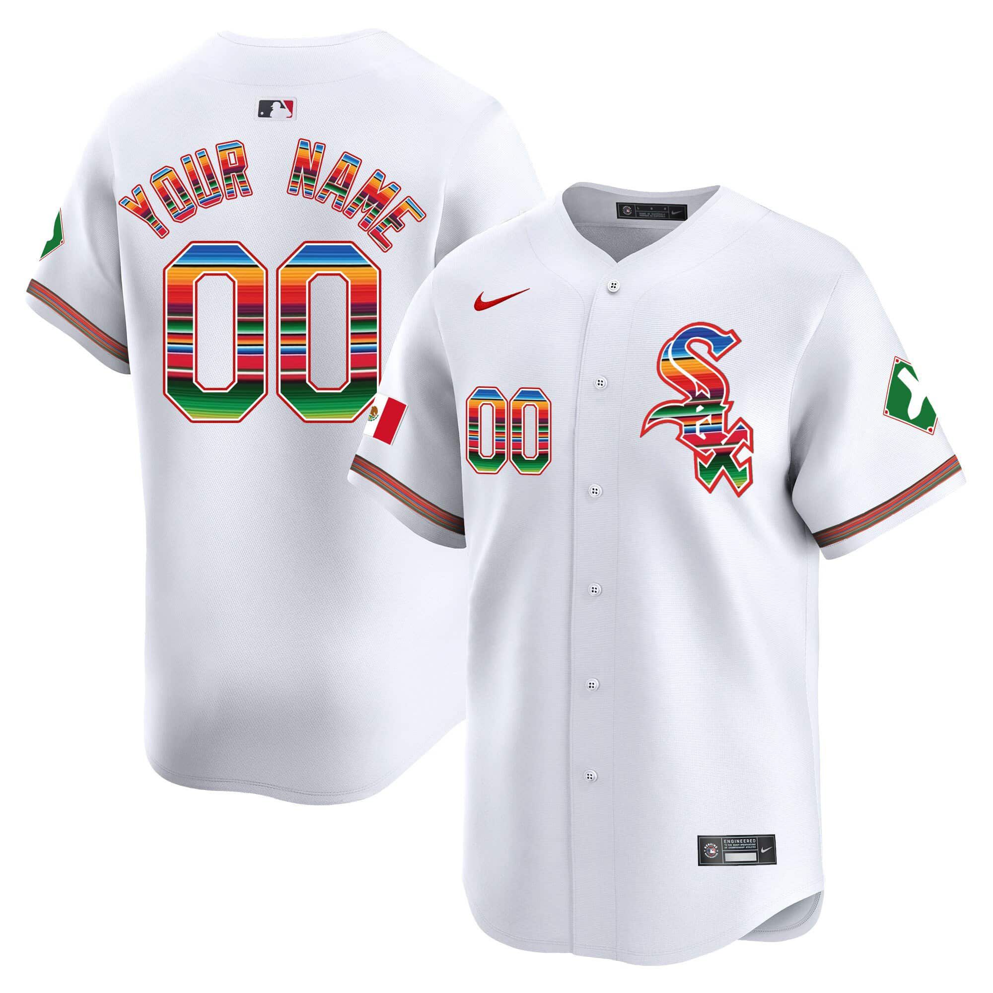 Men Chicago White Sox White Nike 2024 Mexico Vapor Premier Limited Custom MLB Jersey